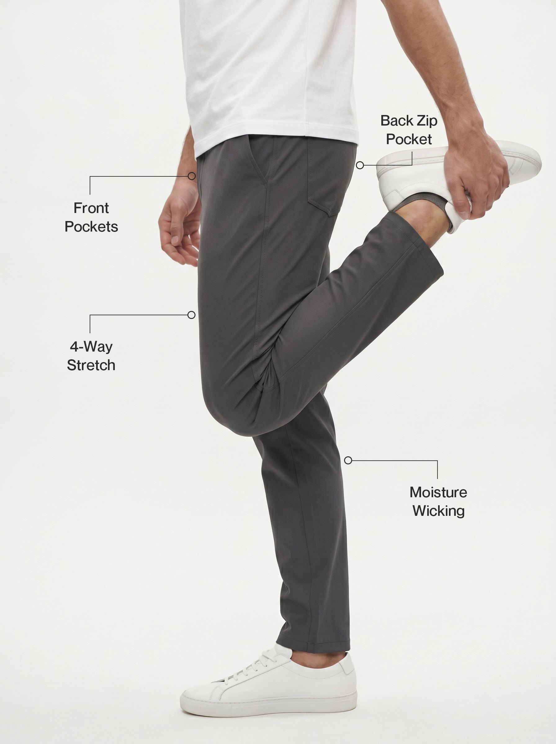 Bonflex™ Super Stretch Chino Pants – Athletic Slim — 3-Pack