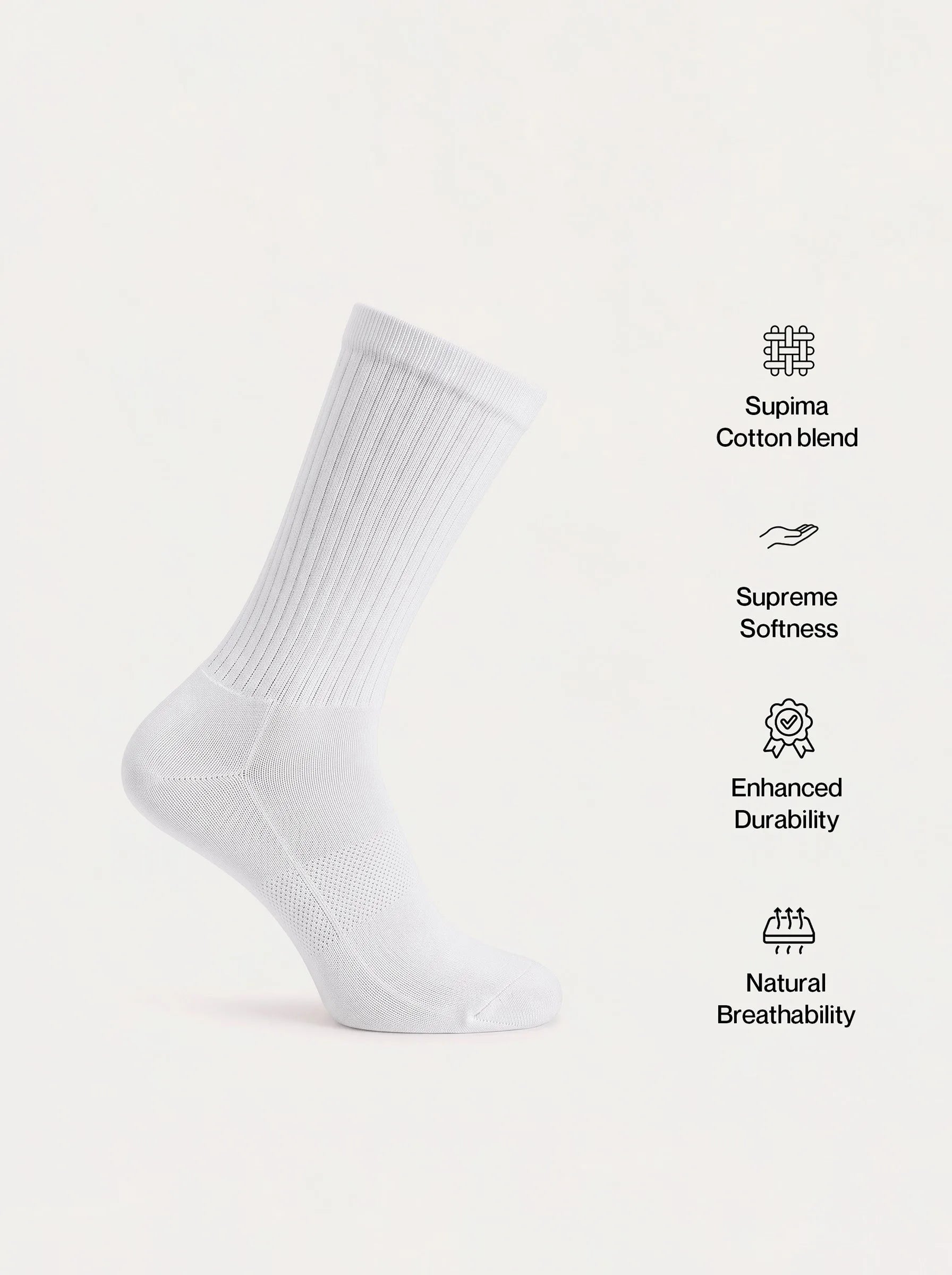Chaussettes mi-mollet en coton Supima® — Lot de 3