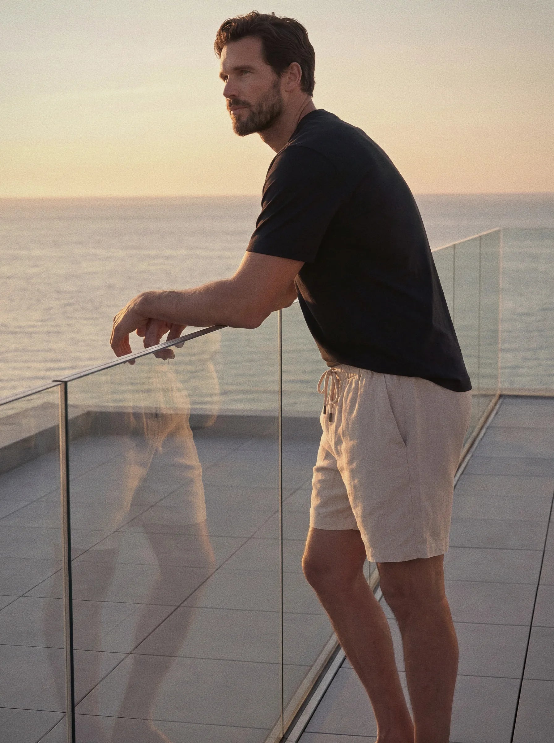 Shorts casuales de lino europeo 100%