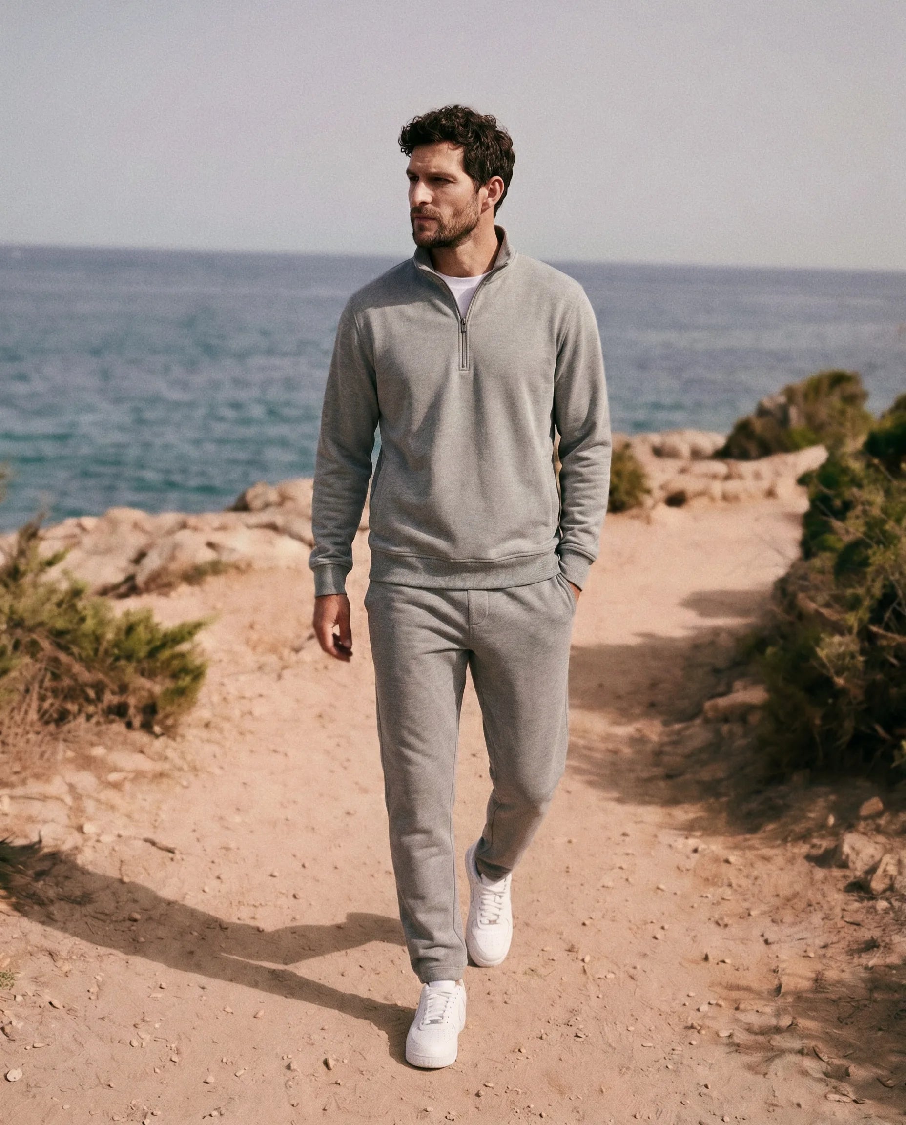 Organic Cotton Half-Zip Sweater
