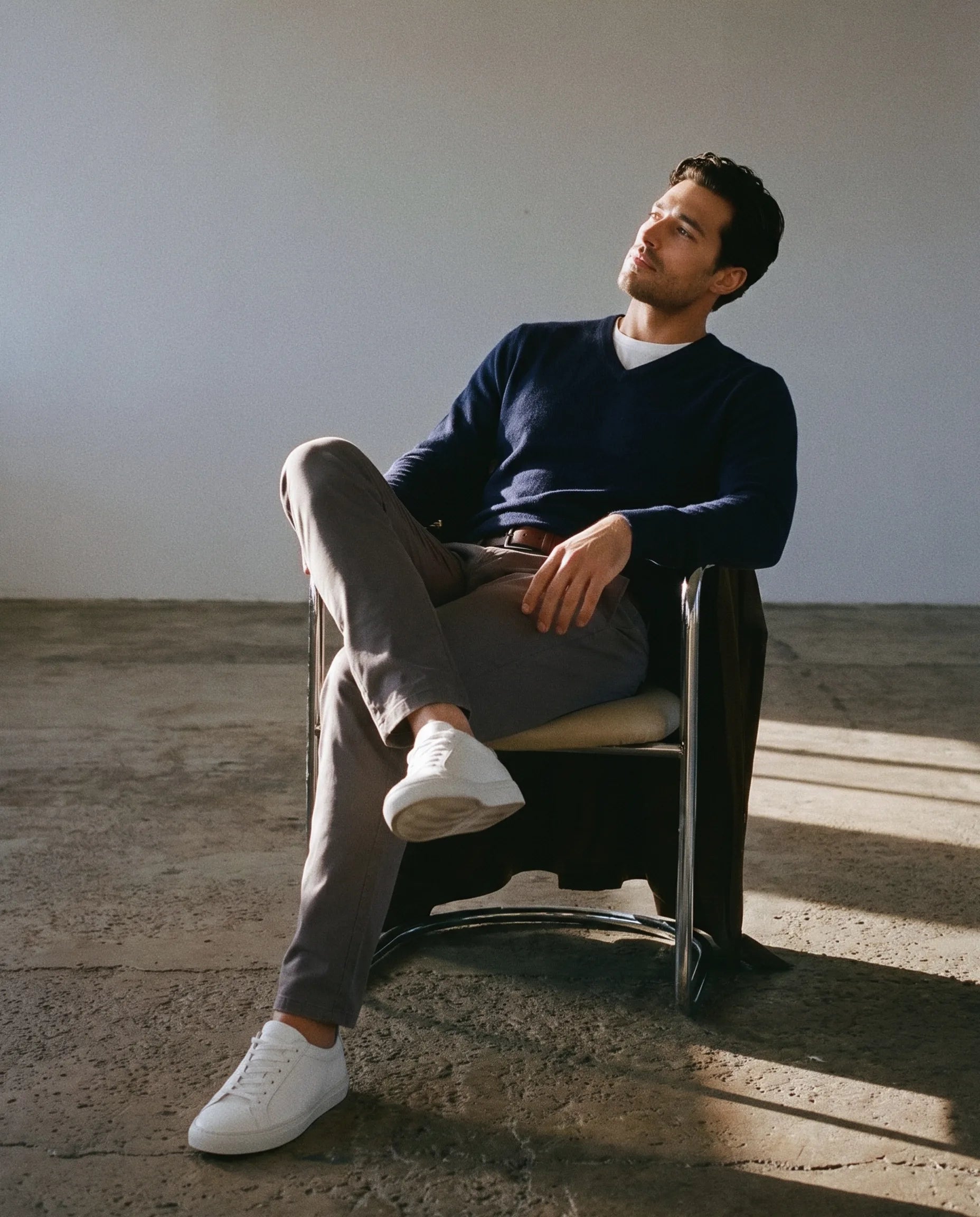 Mongolian Cashmere V-Neck Sweater