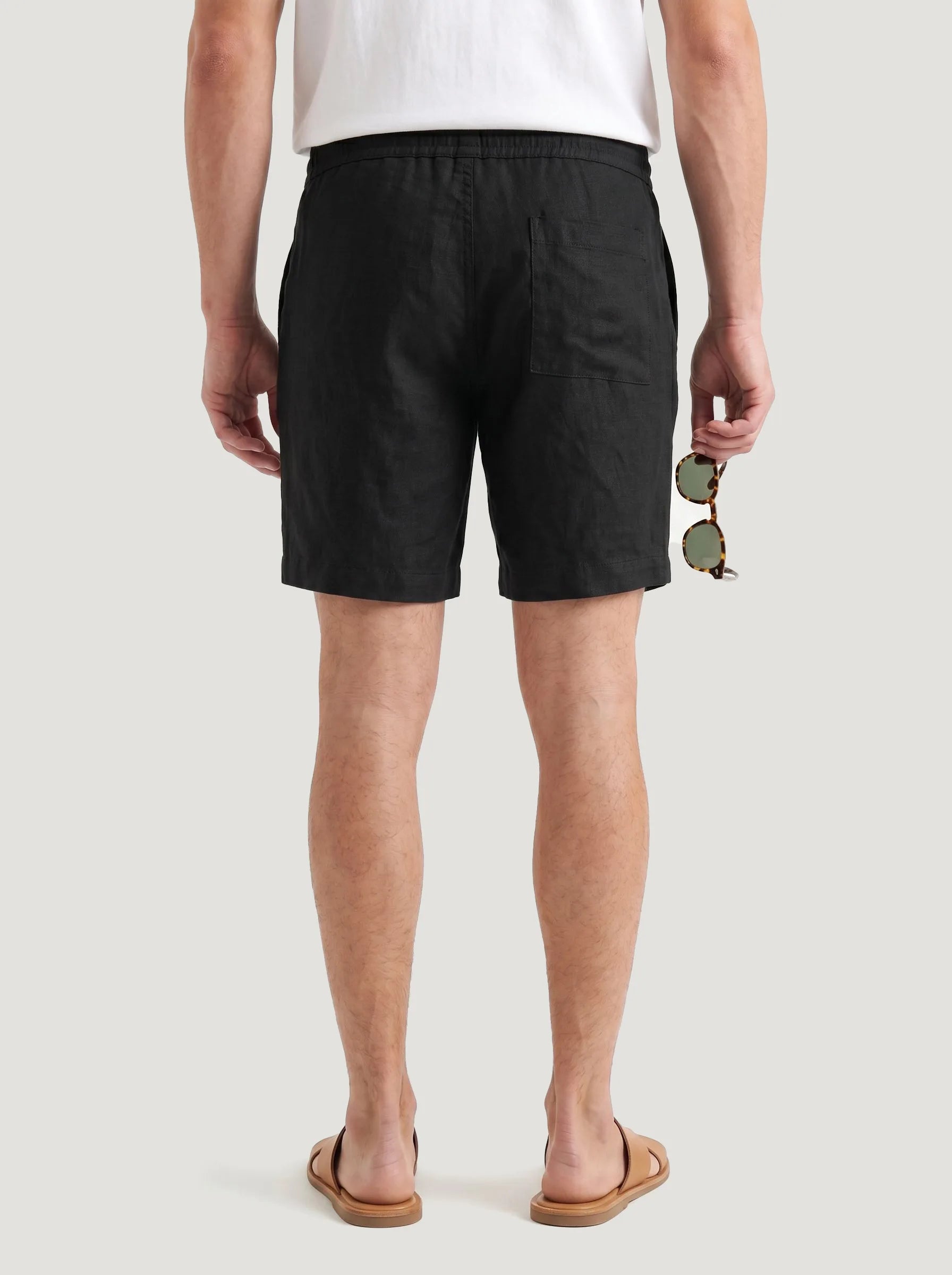 Short à cordon en 100 % lin européen