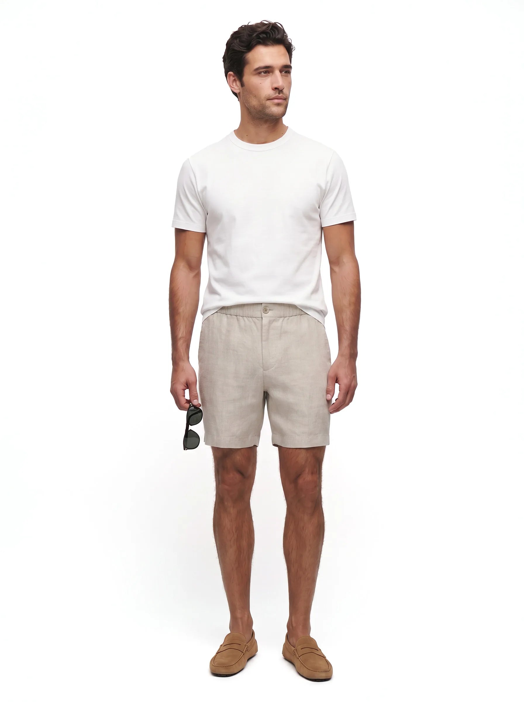 Short habillé en 100 % lin européen