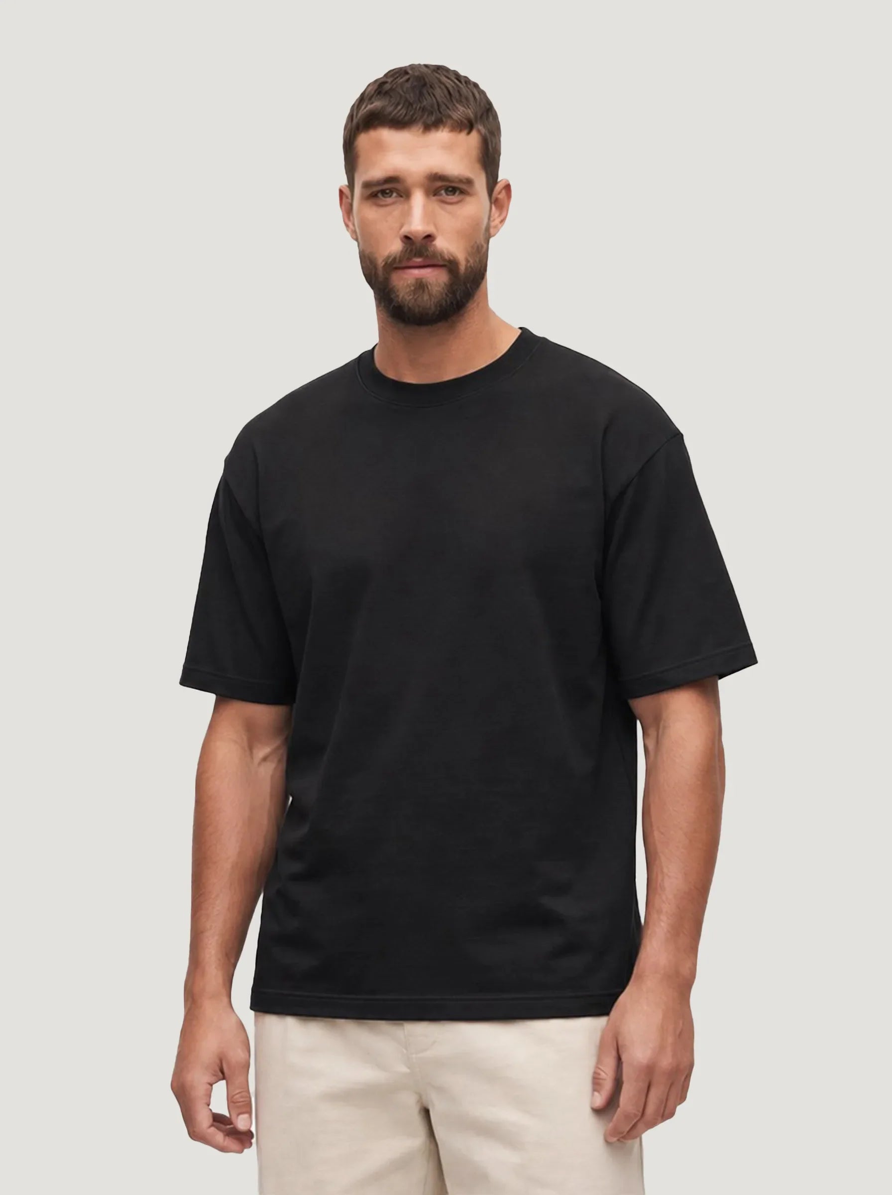 T-shirt girocollo pesante in cotone biologico 100% — Confezione da 6