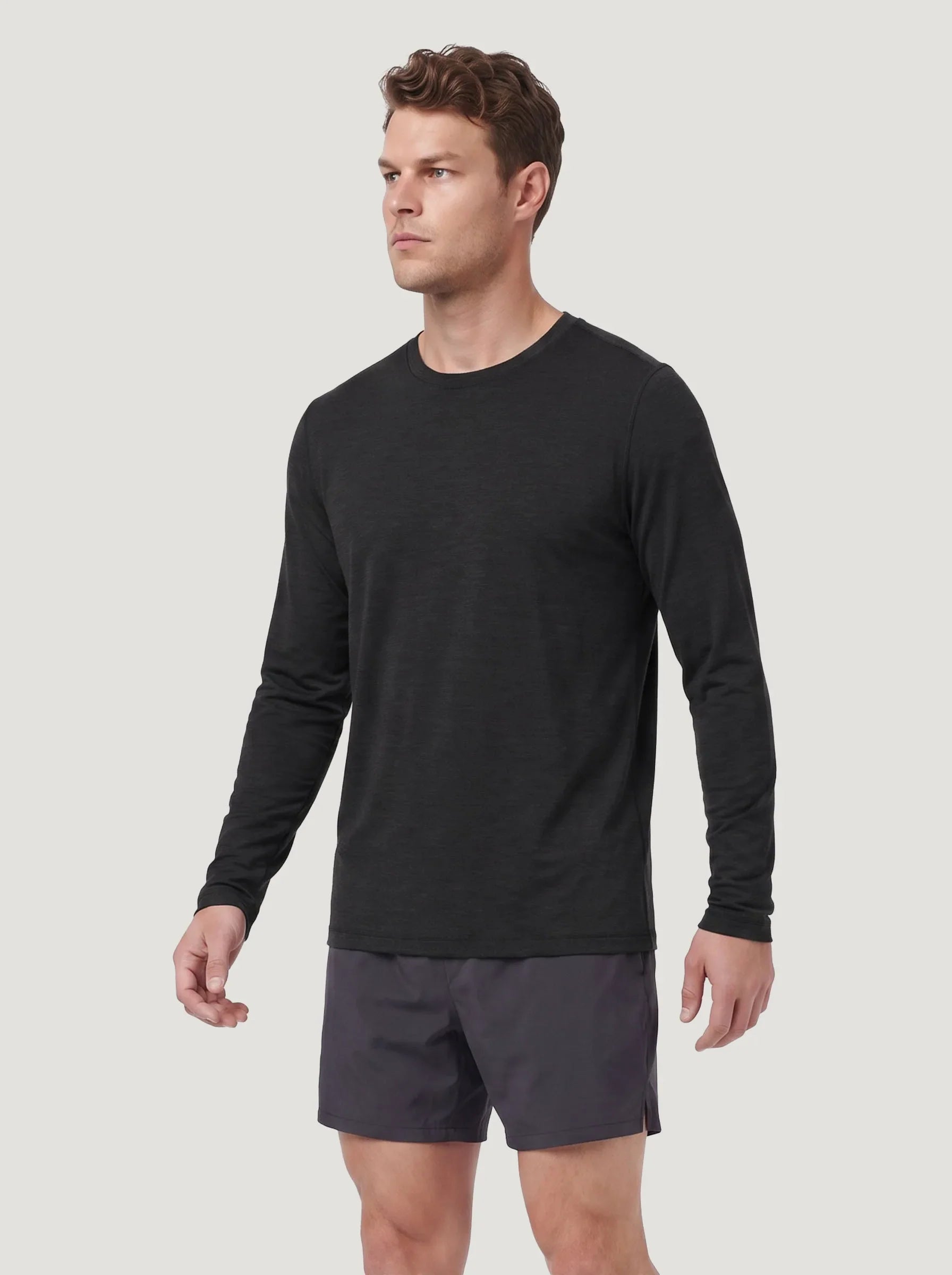 FlowBlend™ Active Langarm-Rundhalsshirt — 3er-Pack