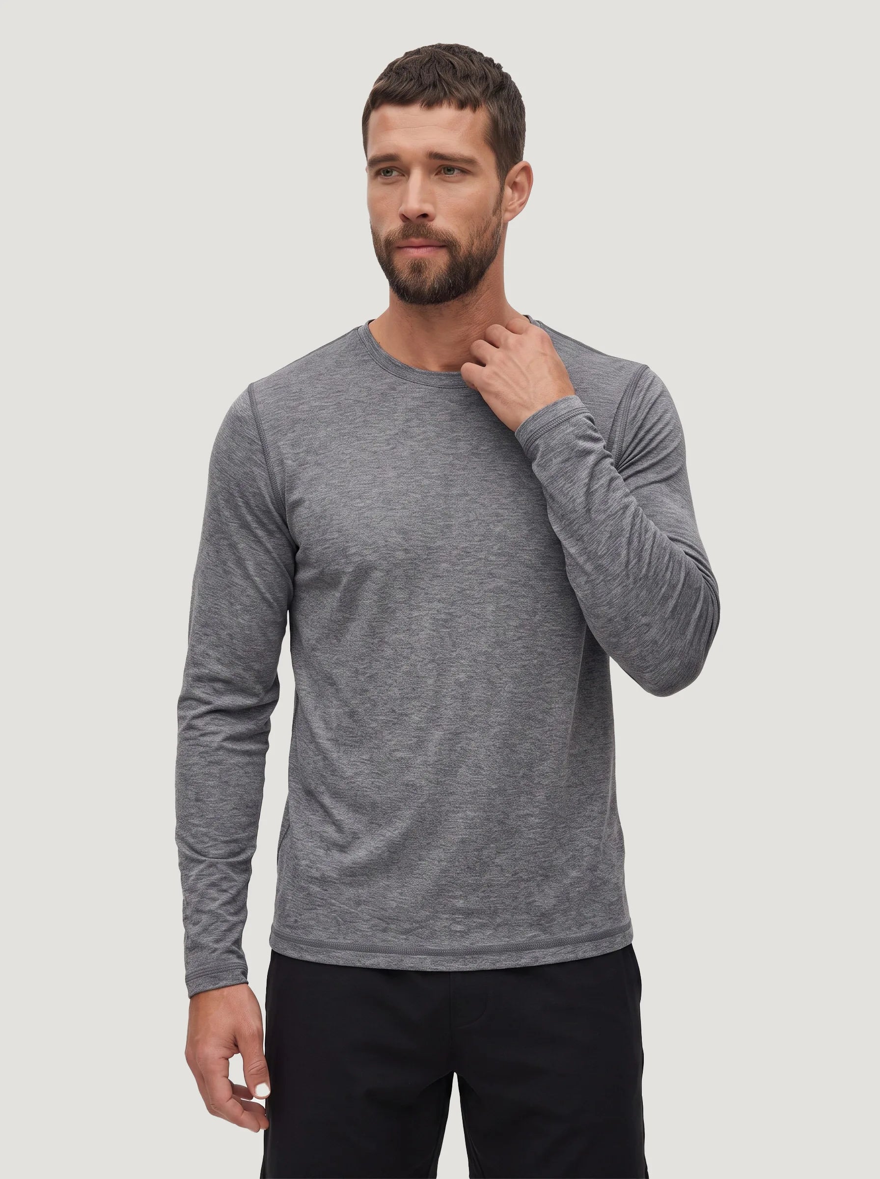 FlowBlend™ Active Langarm-Rundhalsshirt — 6er-Pack