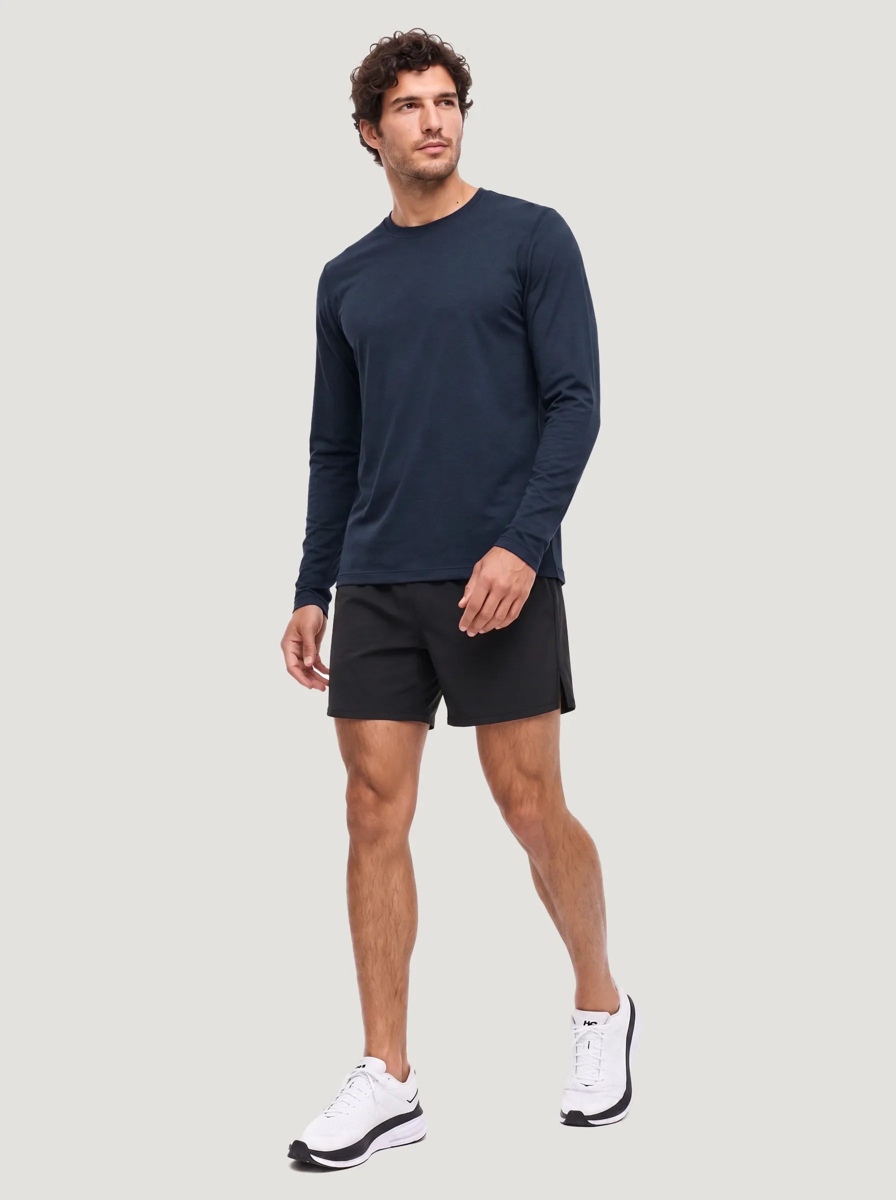 FlowBlend™ Active Langarm-Rundhalsshirt — 3er-Pack