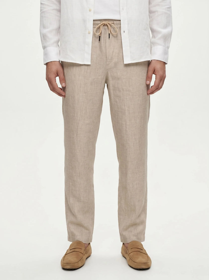 Pantaloni casual 100% lino europeo — Confezione da 2