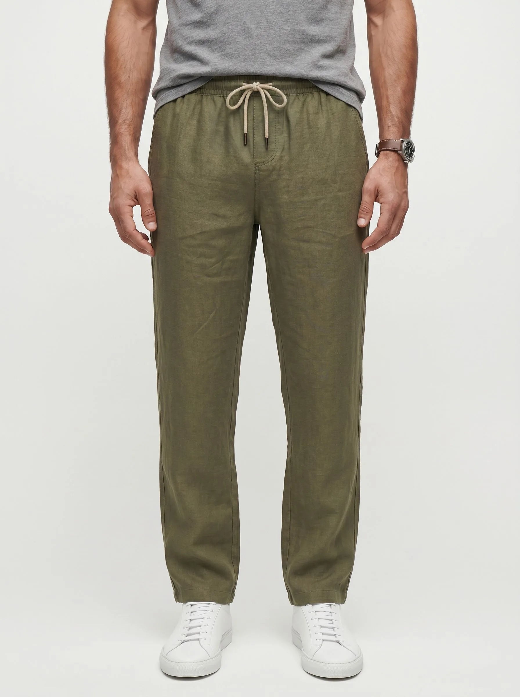 100% European Linen Casual Pants