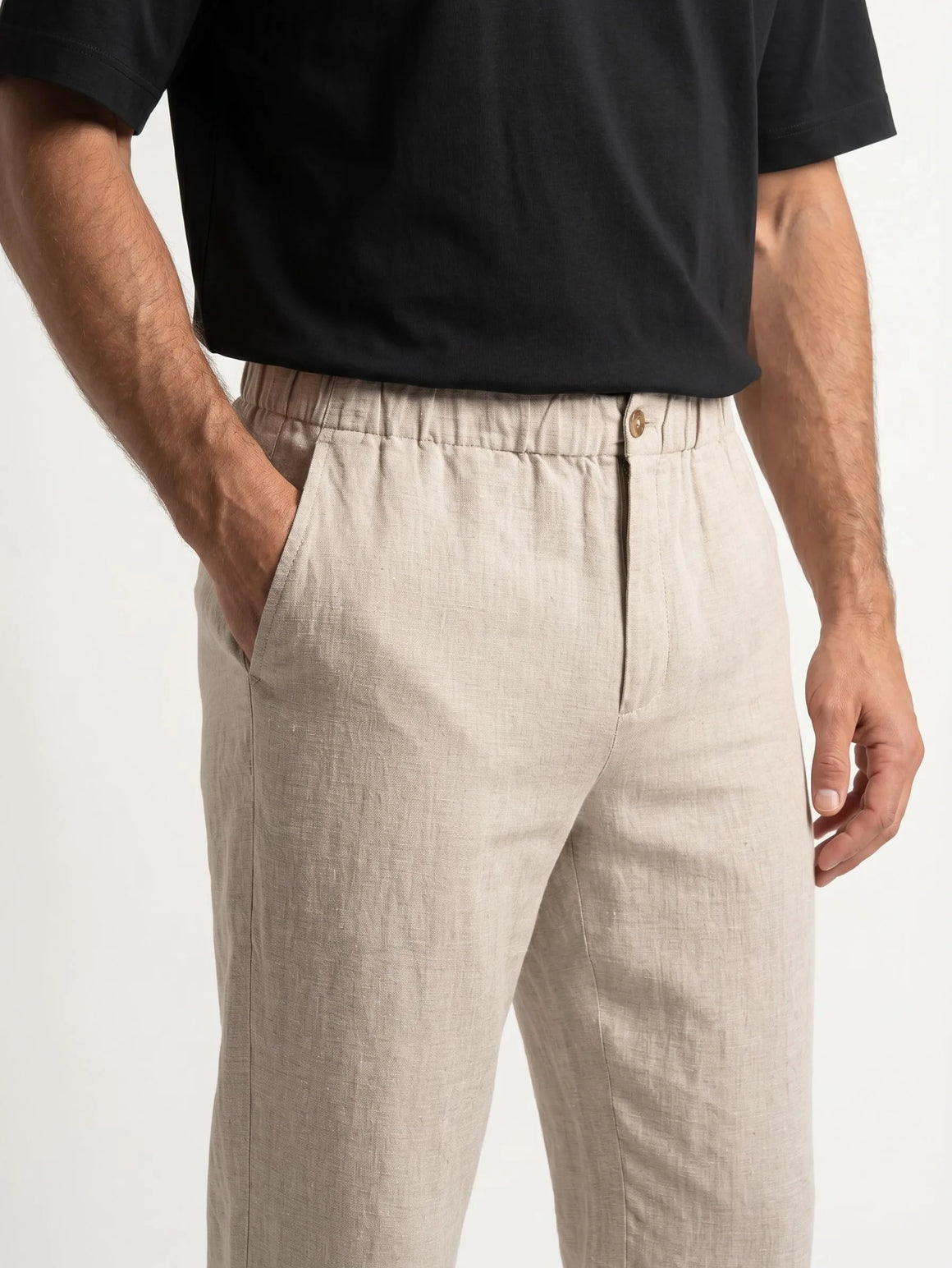 Pantalon habillé 100 % lin européen