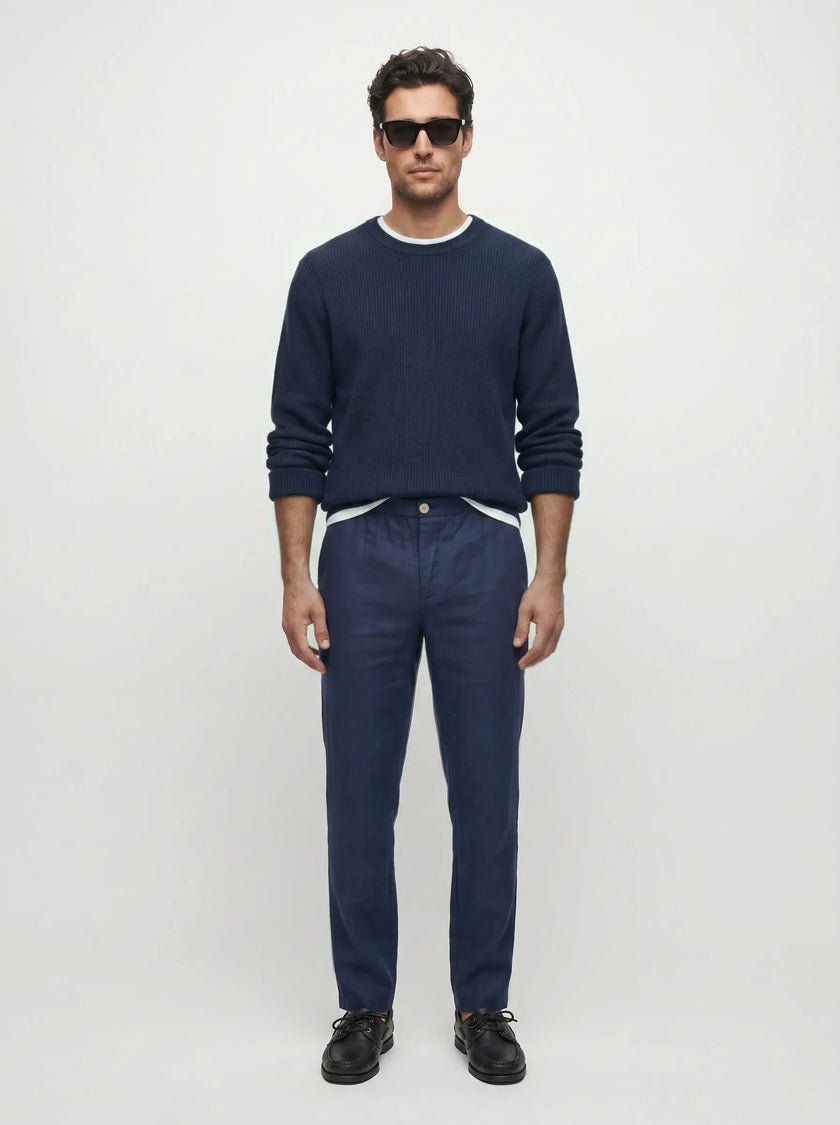 Pantaloni eleganti in 100% lino europeo — Confezione da 2