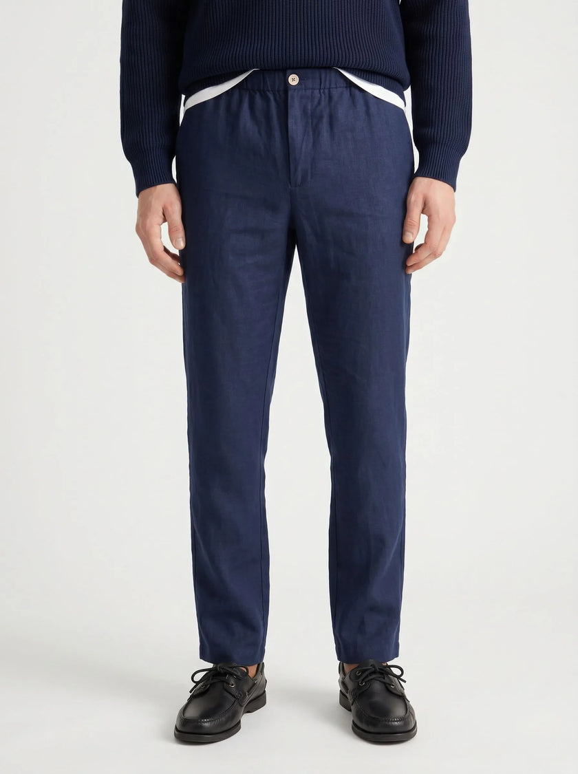 Pantaloni eleganti in 100% lino europeo — Confezione da 2