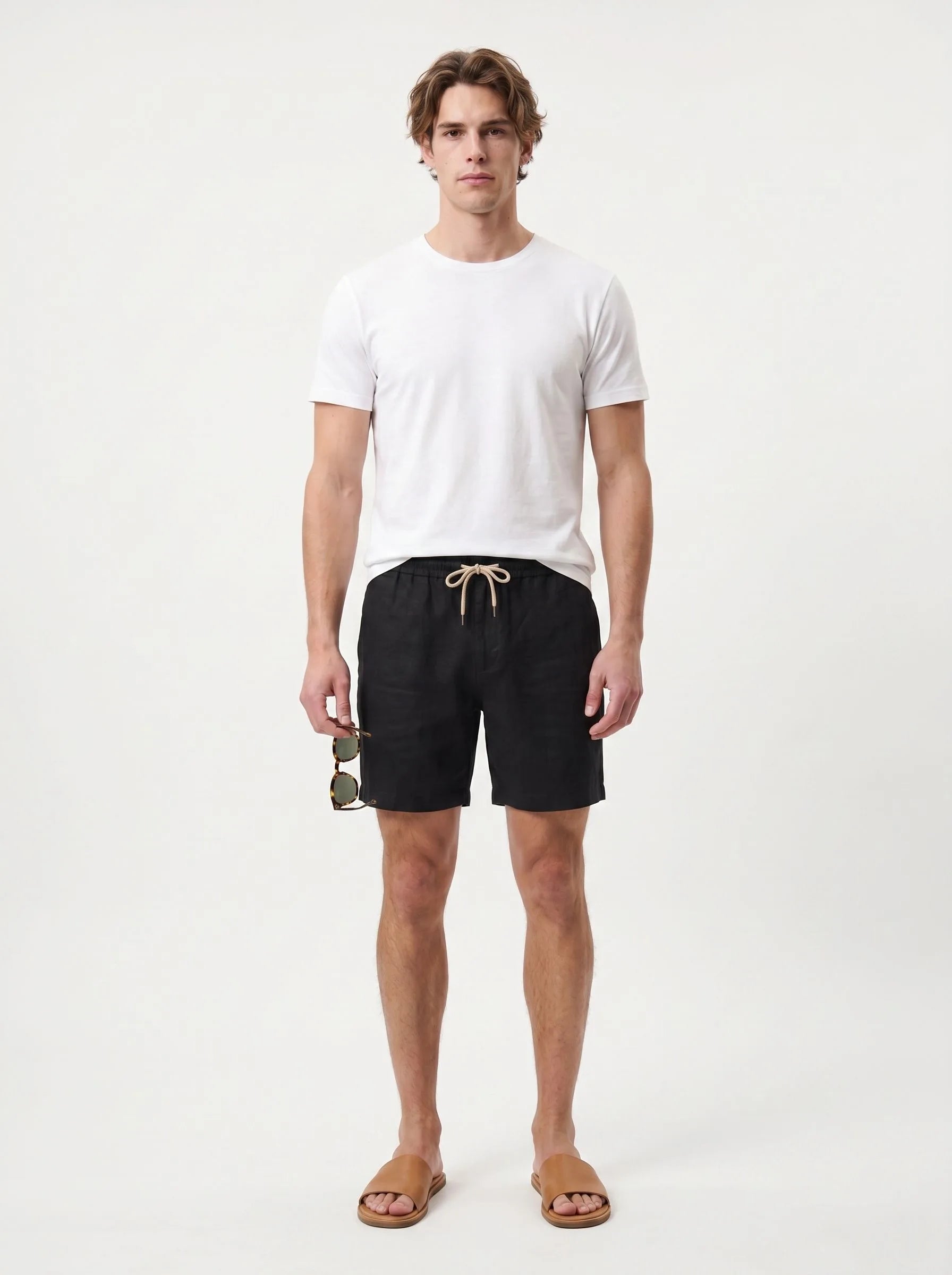 100% European Linen Casual Shorts