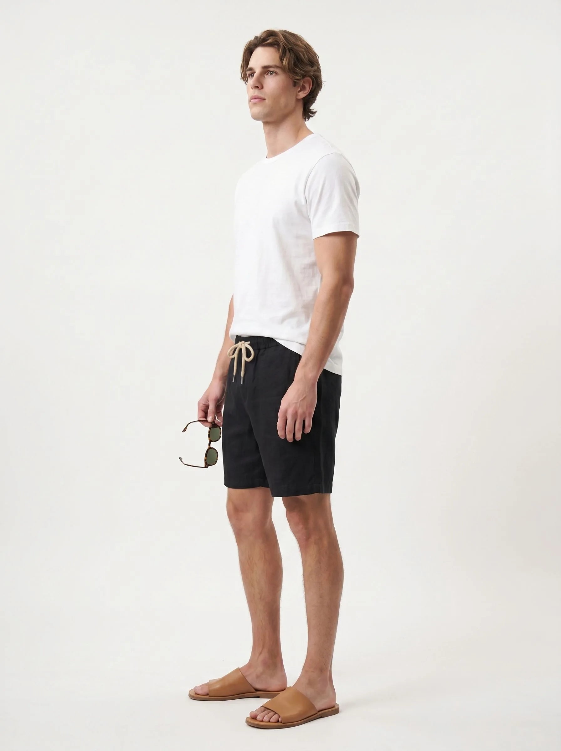 100% European Linen Casual Shorts