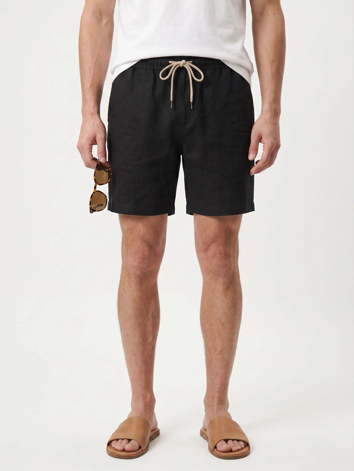 Short décontracté 100 % lin européen