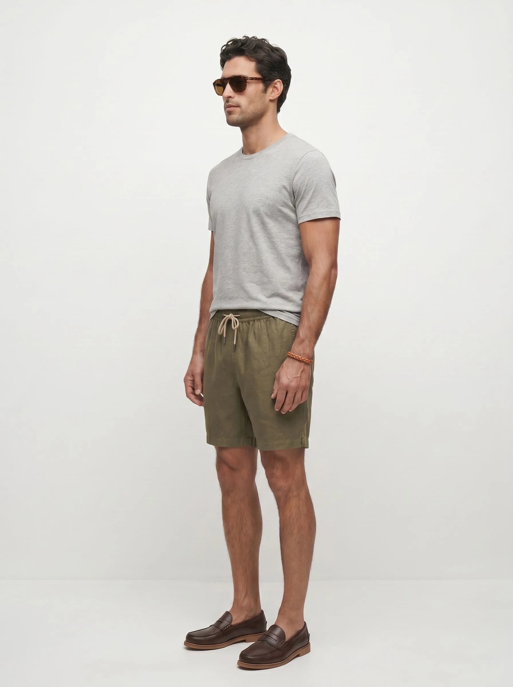 100% European Linen Casual Shorts