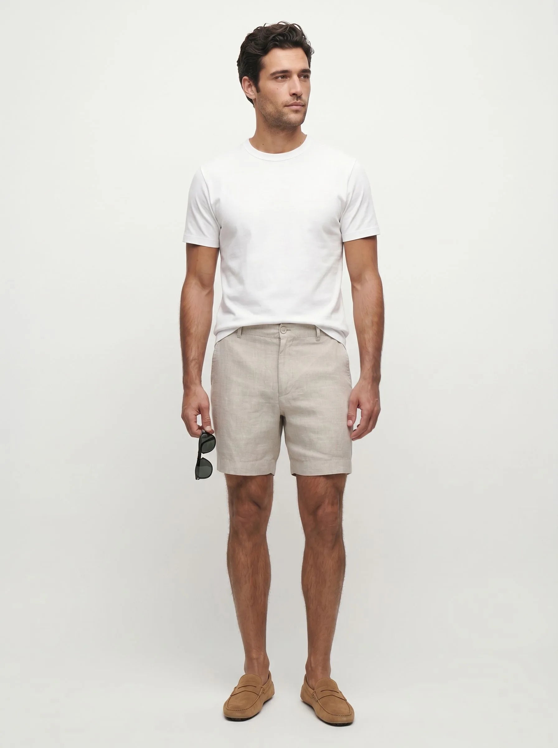 100% European Linen Dress Shorts