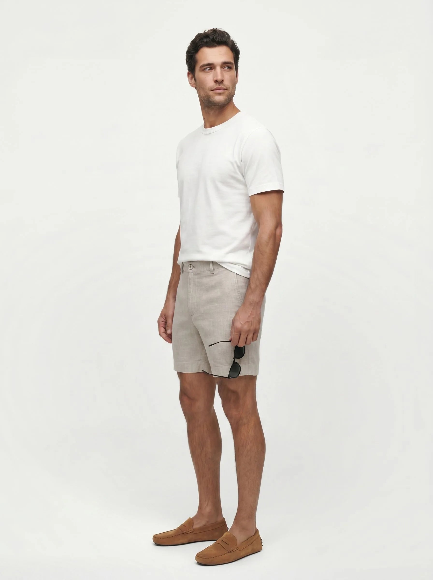 100% European Linen Dress Shorts