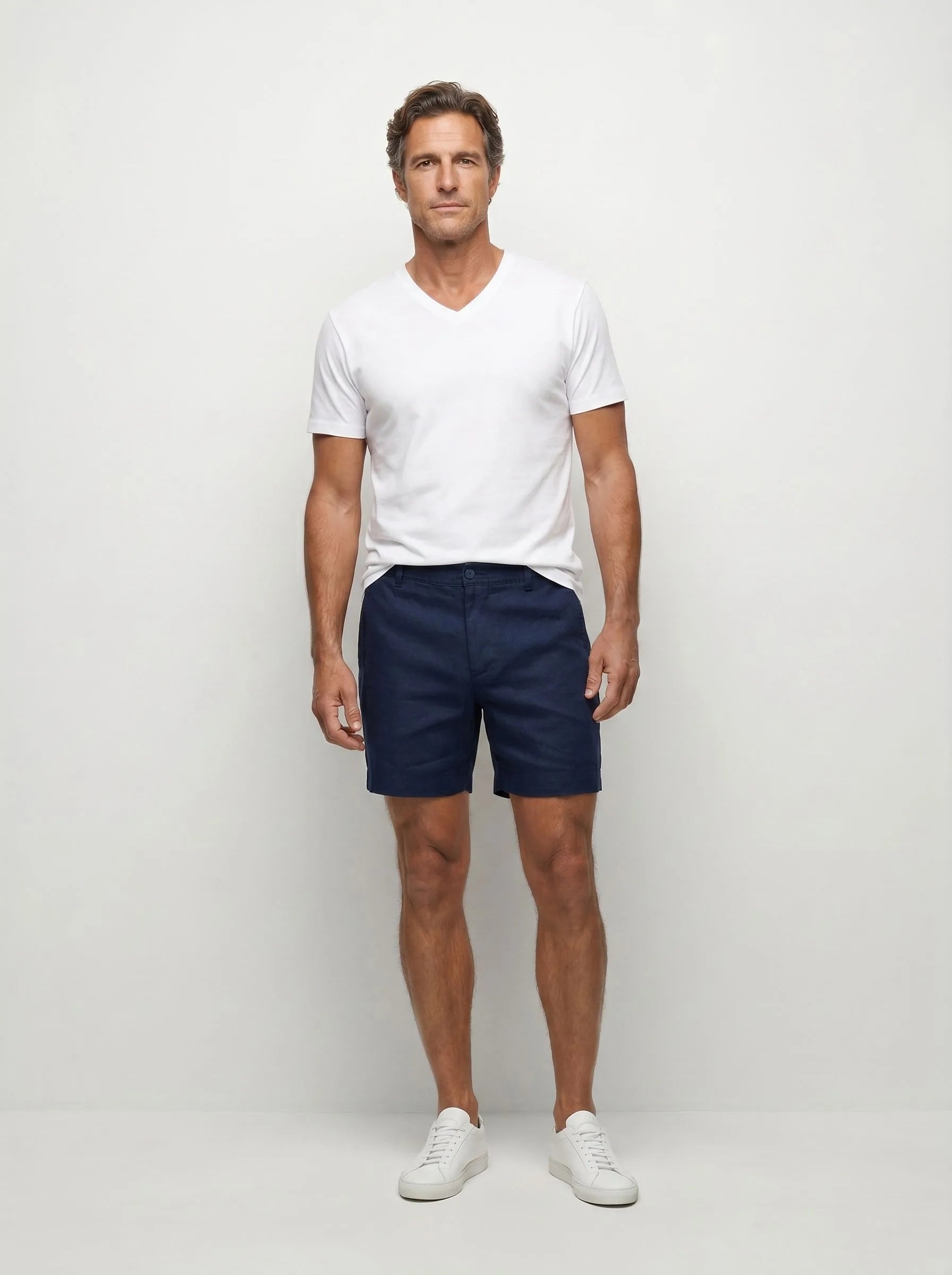 100% European Linen Dress Shorts