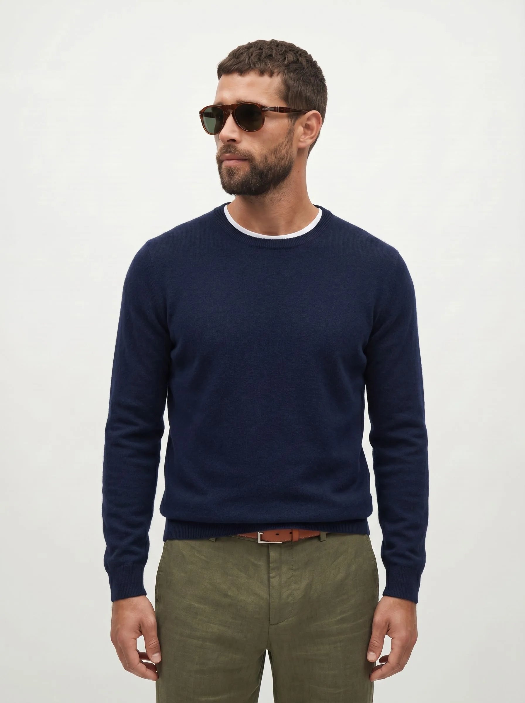 Mongolian Cashmere Crew Sweater