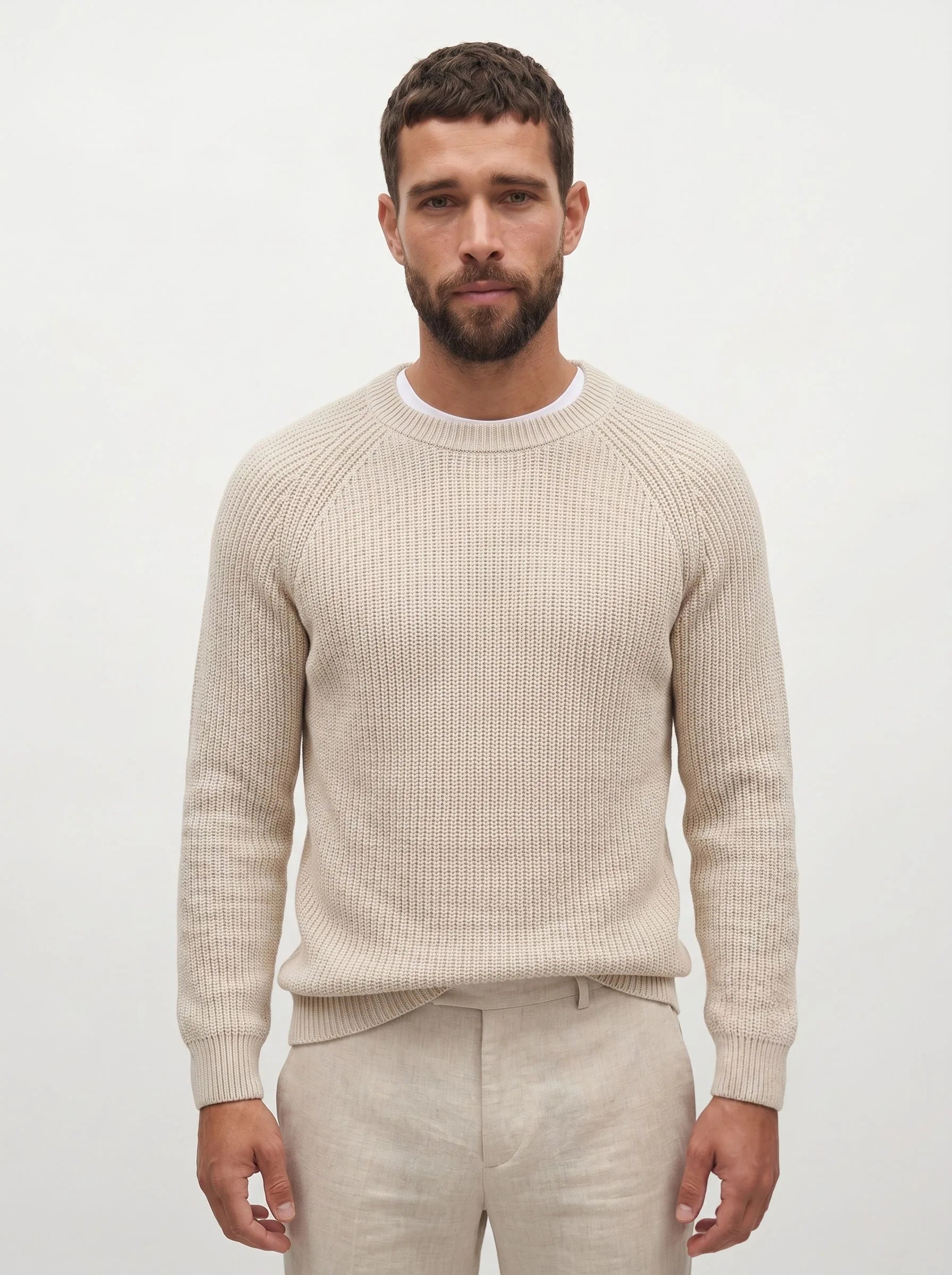 Organic Cotton Ribbed Crewneck Sweater