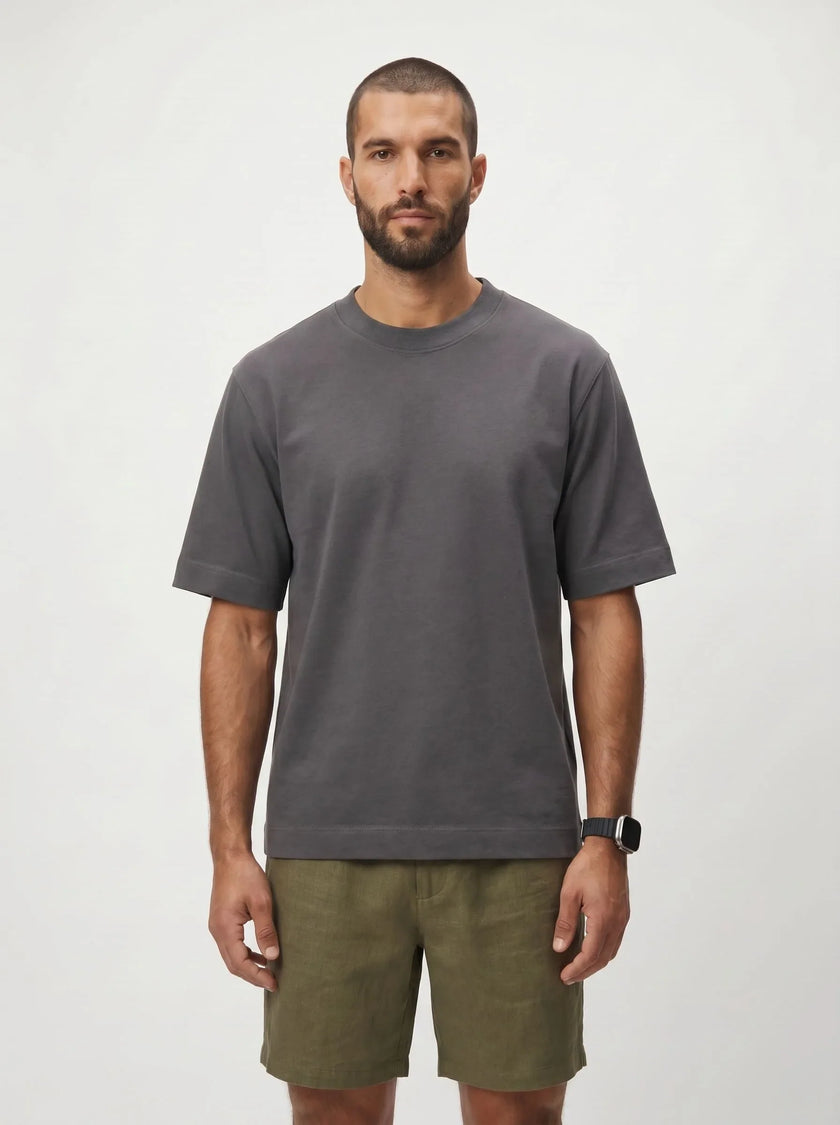 Confezione da 6 T-shirt girocollo in cotone biologico pesante 100%