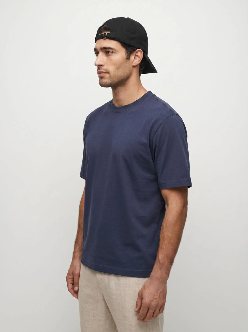 BVM TP TEE 002 NVY 05 half body side