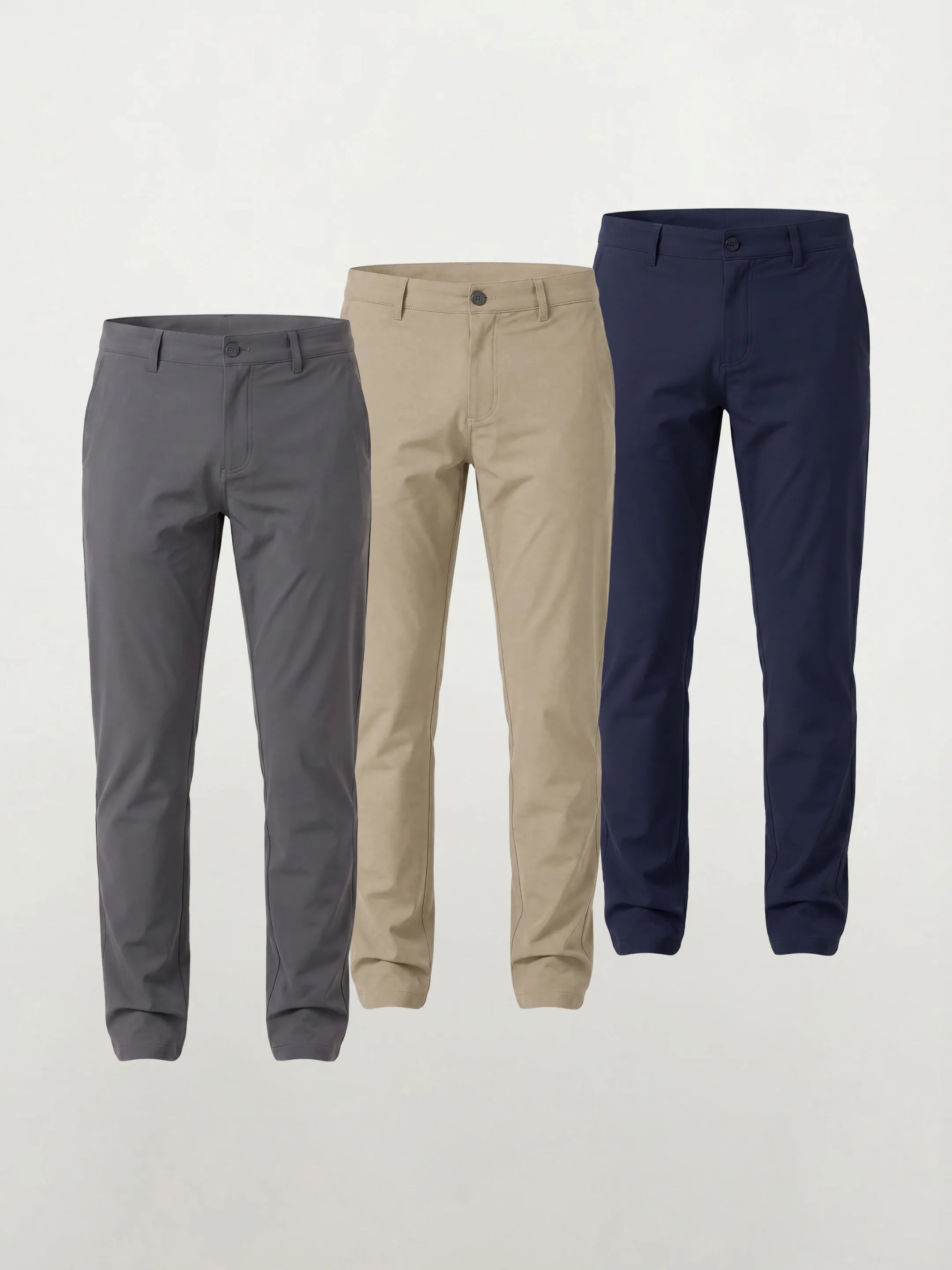 Bonflex™ Stretch Chino Trousers - Classic Fit — 3-Pack