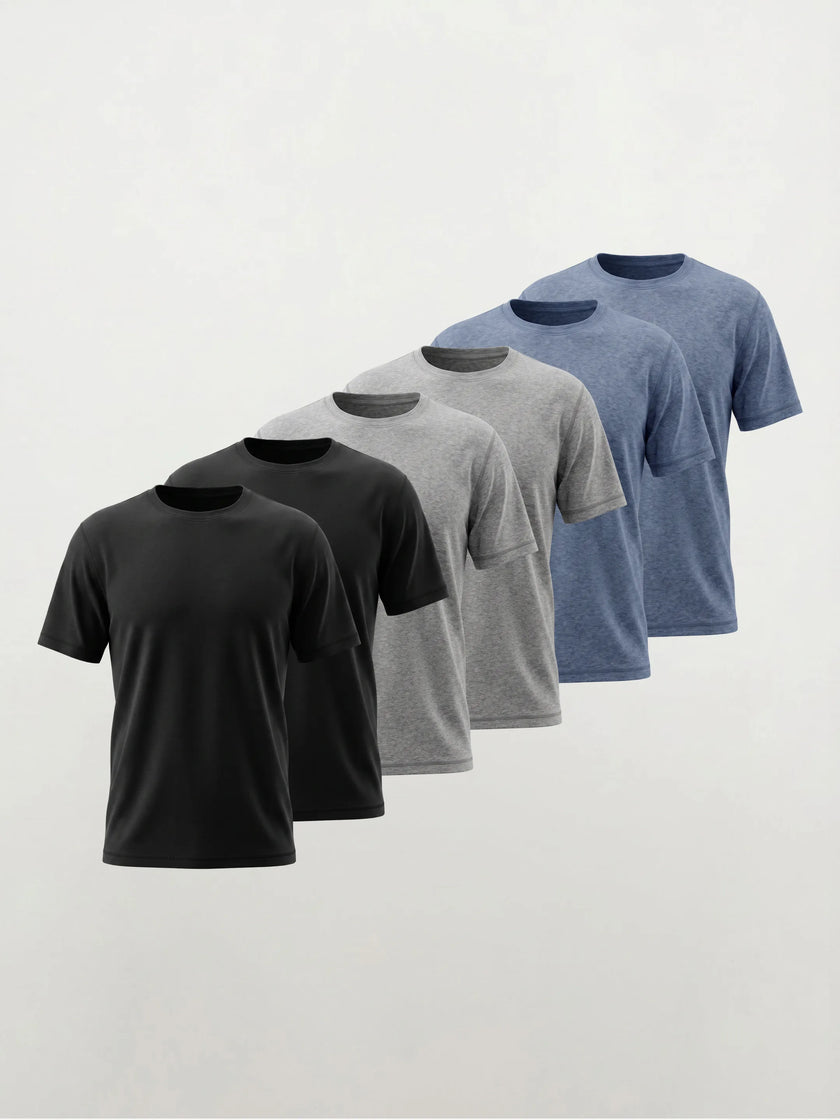 FlowBlend™ Active Crew Tee — Confezione da 6